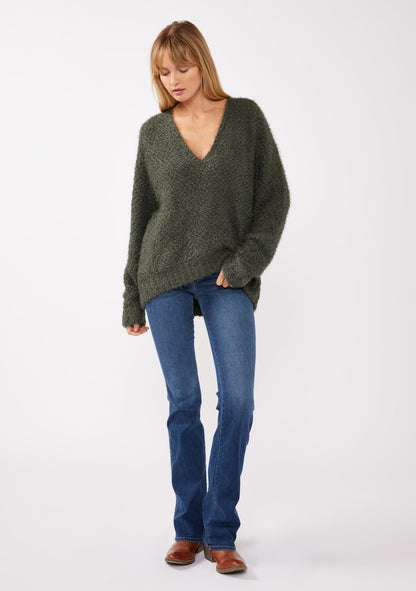 Oversized Cozy V-Neck Sweater