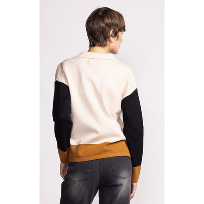 Sierra Polo Color Block Sweater