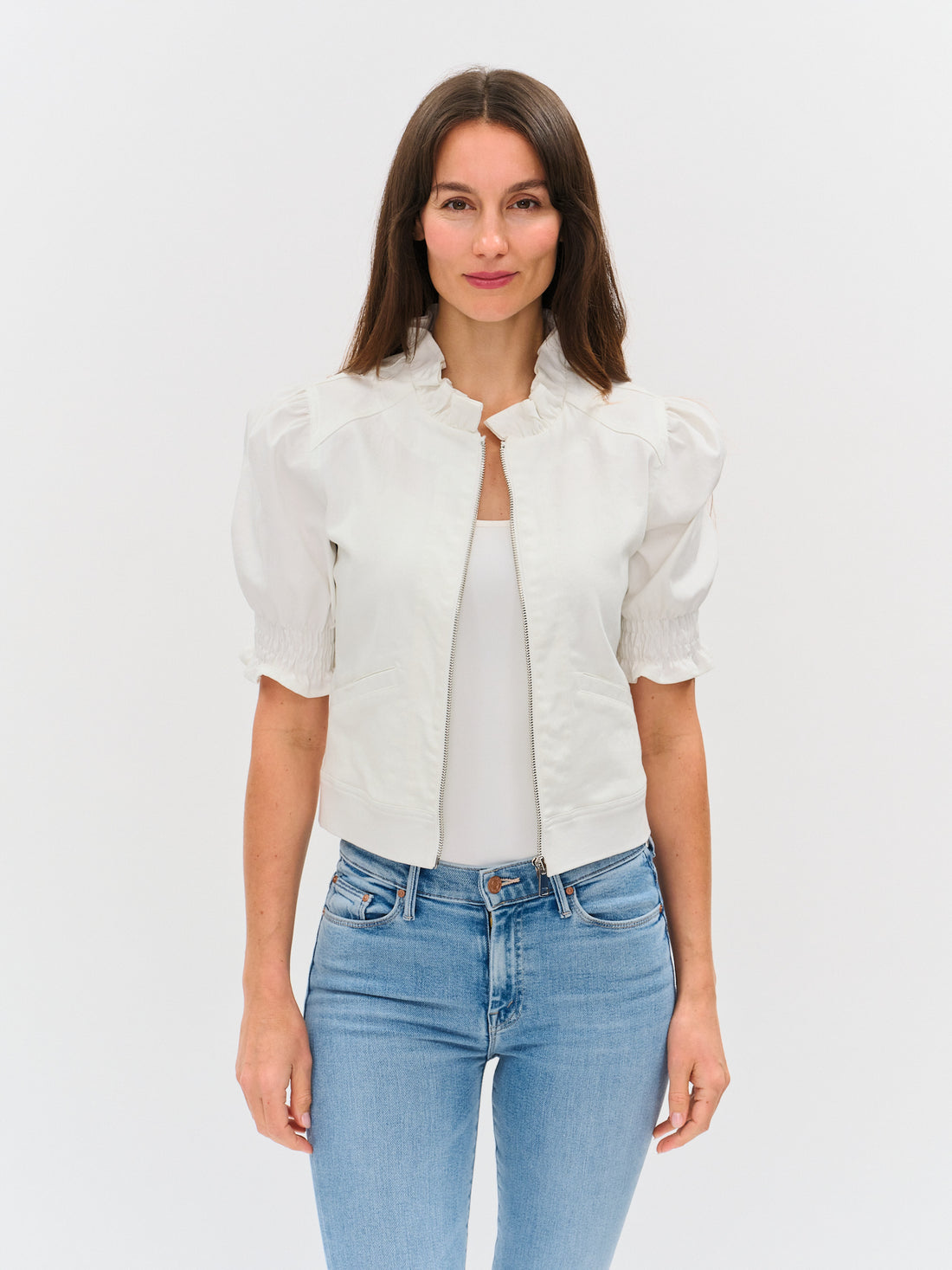 Madison Short Sleeve Ruffle Jacket