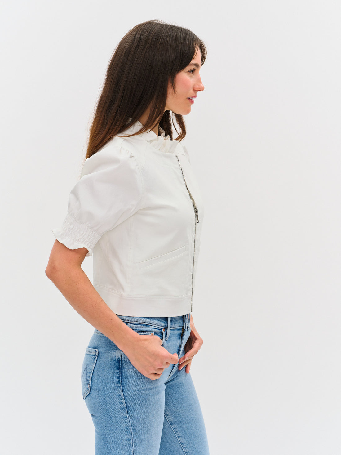 Madison Short Sleeve Ruffle Jacket