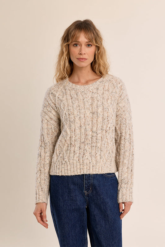 Ivory with Lurex Sweater