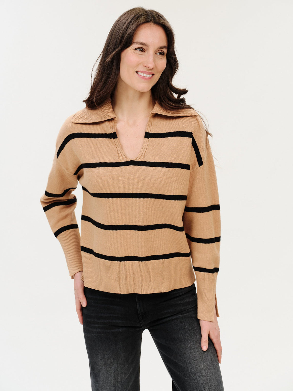 Ruth Striped Collar Sweater