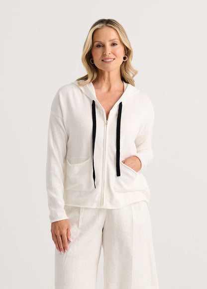 Zaket & Plover Boxy Hooded Zip Up